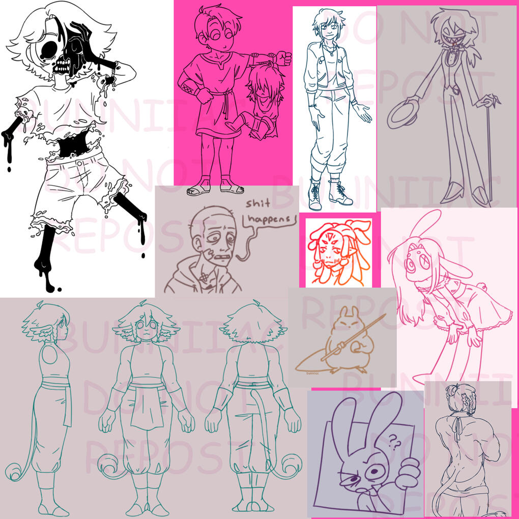 Examples of my line art!